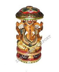 Wooden Ganeshji Painted Statues