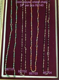 Gold Plated Crystal Chain 24