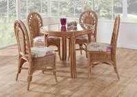Cane Dining Table Set