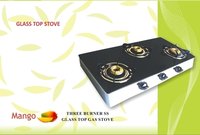 3 Burner Glass Top Gas Stove