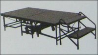 Mobile Folding Stage Black With Dual Height No. Ms-10