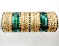 Green Metal Bangles