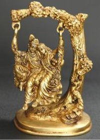 Radha Krishna With Jhula Statue