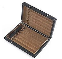 Black Leather Travel Humidor