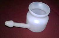 White Round Plastic Neti Pot
