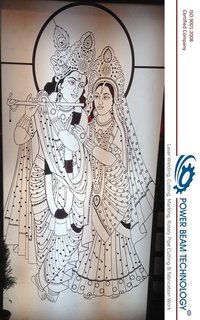 Laser Cutting Radha Krishna Portrait