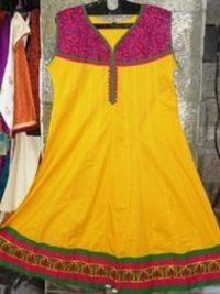Mal Mal with Print Mix Match Yellow Kurti