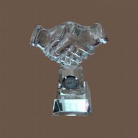 Office Decoration Crystal Glass Table Clock