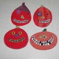 Beaded Pumpkin Coasters