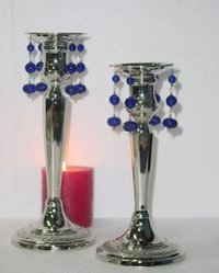 Brass Candle Holder with Beads
