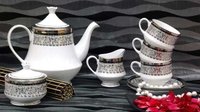 Platinum Fine China Tea Set