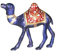 Metal Meena Kari Camel Figurine