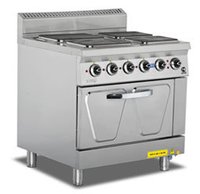 Electric 4 Hot Plate Range With Oven
