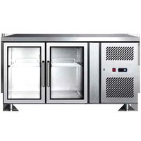 2 Glass Door Under Counter Refrigerator