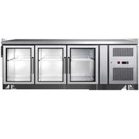 3 Glass Door Under Counter Refrigerator
