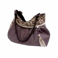 Designer Strip Jute Handbag