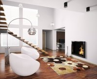 Contemporary Black And White Rug