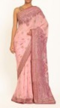 Pink Silk Printed Saree