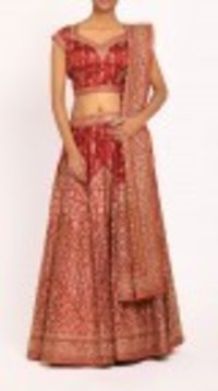 Red Zardozi Bridal Lehenga