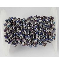 Silver Plated Wire Wrapped Beaded Chain
