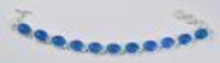 Sterling SilverBlue Chalcedony Bracelet