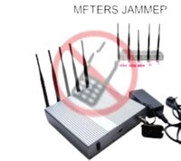 High Power Cell Phone Jammer 5 Band 50 Meters Radius