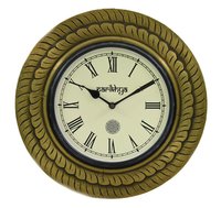 Decorative Clock With Carving And Metal Cladding (12