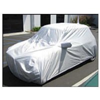 White Plastic Car Cover