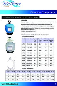 Top Mount Sand Filter