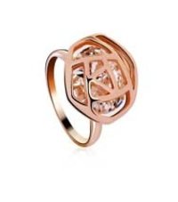 Rose Shaped Fashion Ring Made With Swarovski Elements