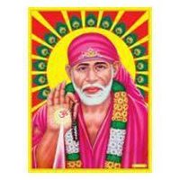 Sai Baba Poster In Gold Foil 24k