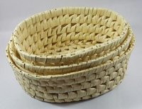 Palm Leaf Oval Bowl Set