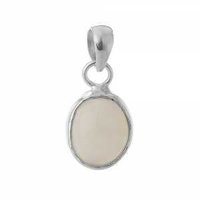 Astrology Paradise Silver Round Moonstone Pendant