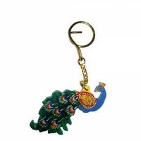 Religious Peacock Keychain