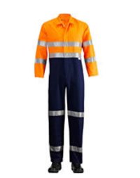 Hi Vis Two Tone Raglan Sleeve Coverall With 3m 9920 Tape