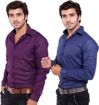 Men Casual Blue Shirts