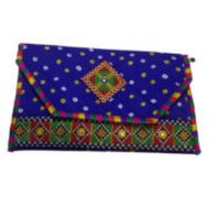 Handicraft Blue Color Handbag Woman Purse Kutch Style Sling Bag