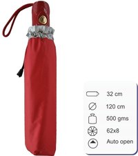 Emili Auto Red Umbrella