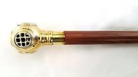 Brass Metal Diving Helmet Walking Stick