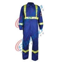 Cotton and Nylon Flame Protection Coveralls for Oil and Gas Workers