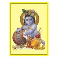 Gold Plated Krishna Posters