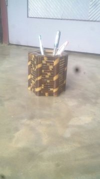 Bamboo Six Corner Pan Stand