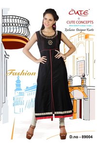 Ethnic Black Cotton Kurti