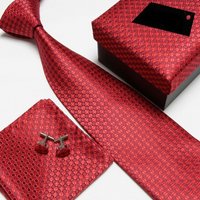 100% Silk Striped Pattern Men Necktie Sets