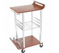 Glass Trolley Black
