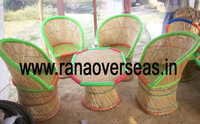 Designer Bamboo Munda Chair With Table Set