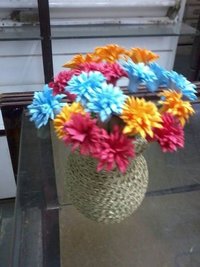 Colourful Paper Quilled Flowers With Decorative Pot