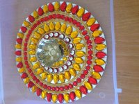 Decorative Diya on Mirror