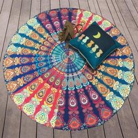 Indian Mandala Round Beach Throw Hippie Tapestry Beach Blank
