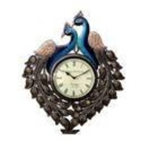 Double Peacock Wall Clock